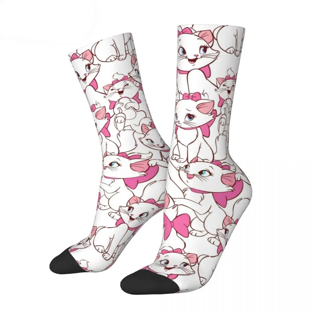 New Male Men Socks Harajuku Aristocats Marie Cats Collage Sock New Skateboard Women's Socks Spring Summer Autumn Winter