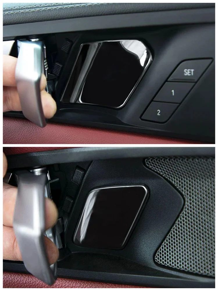 باب السيارة وعاء ملصق وعاء الباب الداخلي واقية ملصق الفولاذ المقاوم للصدأ لسيارات BMW 5 سلسلة i5 G60 2024-2025