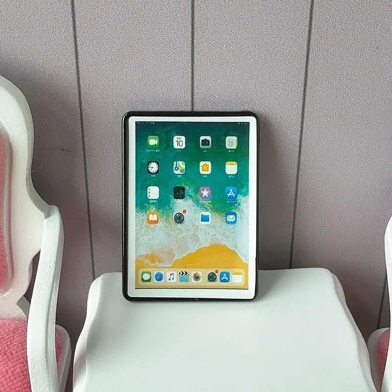 1 Piece Doll House Scene Decoration Toy 1:12 Dollhouse Miniature Tablet Mini Laptop Computer Model DIY Accessories