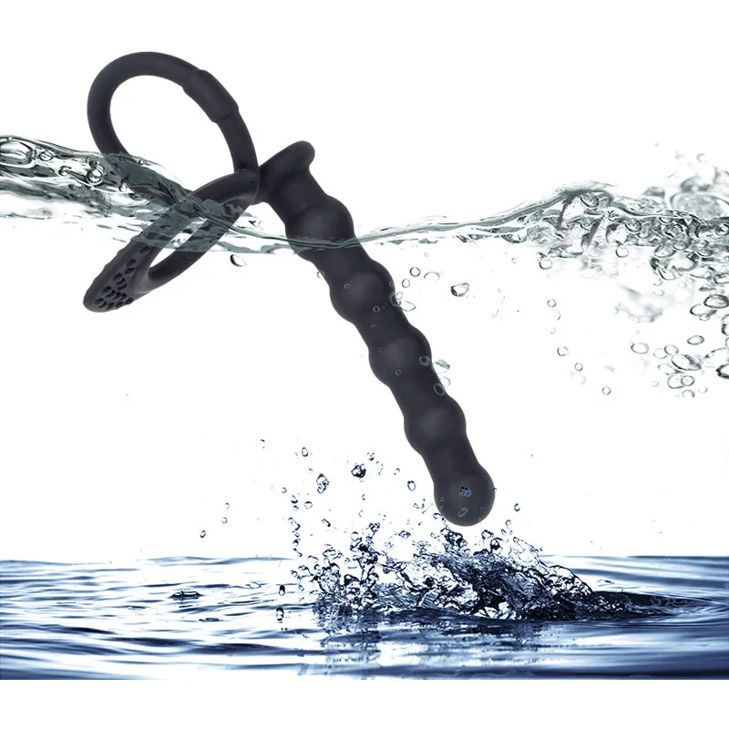 دسار القضيب هزاز مزدوج الاختراق الشرج الجنس لعب للرجال النساء الشرج الخرز بعقب المكونات حلقة الجنس G بقعة مدلك للبالغين 18 +