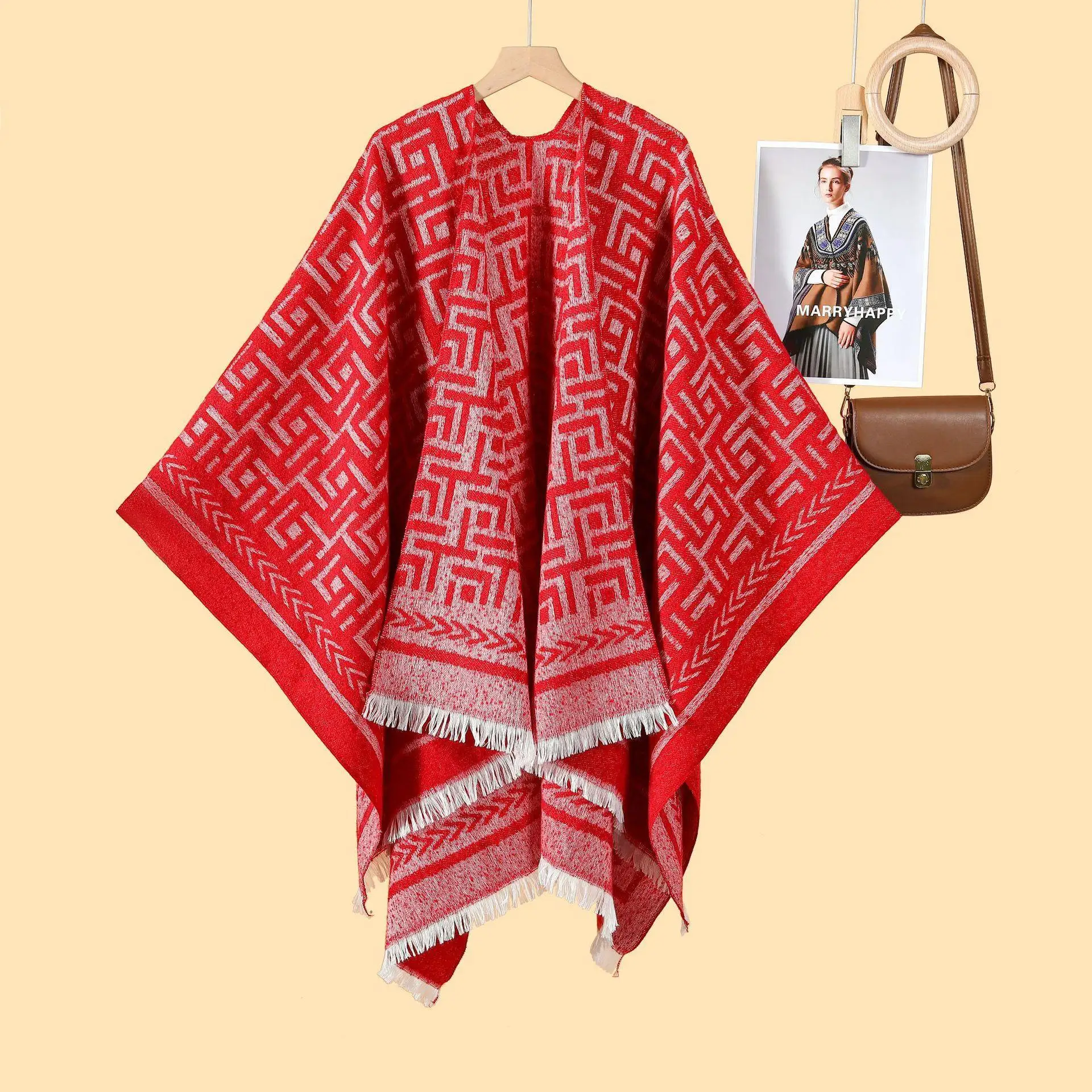 

Double-Sided Warmth awl for Women Long Sve Autumn Outerwear Cold Pre Open Cardigan Cross-Border New Product