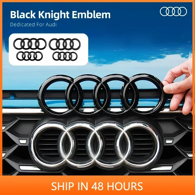 

3D-эмблема/наклейка из АБС-пластика на капот, решетку радиатора и багажник для Audi A1, A3, A4, A5, A6L, A7, A8, A4L, Q3, Q5, RS5, S4, S5