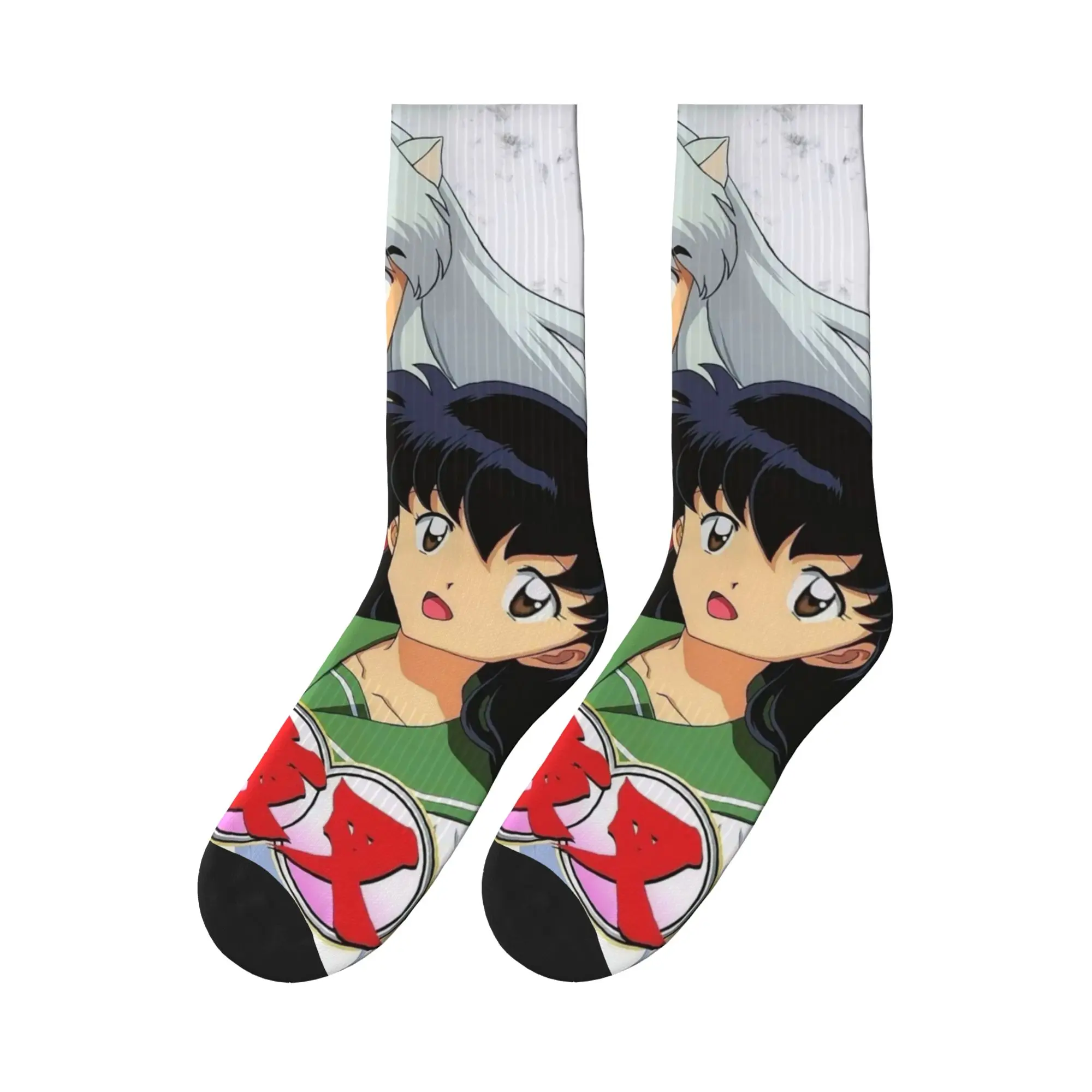 

Manga Kimono Inuyasha Sesshomaru Sports Socks Sweat Absorbing Stockings All Season Long Socks for Unisex Birthday Present