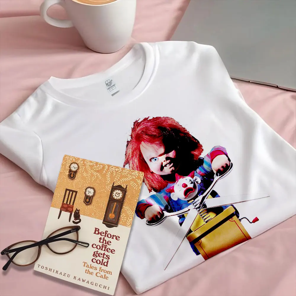 Retro Movie Chucky Graphic T Shirts Men Women Casual O-Neck Short Sleeve T-Shirt High Quality Cotton Harajuku Tee Tops Clothing image 2