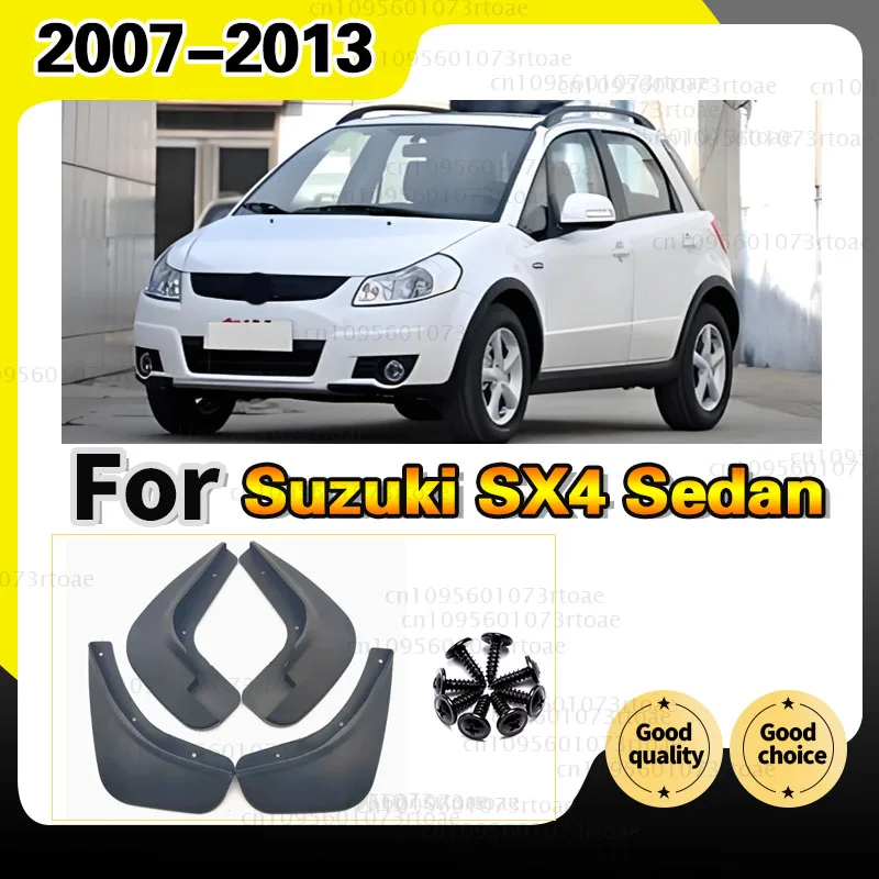 Set Molded Car Mud Flaps For Suzuki SX4 Sedan 2007 - 2013 Mudflaps Splash Guards Mud Flap Mudguards Fender Front Rear Styling
