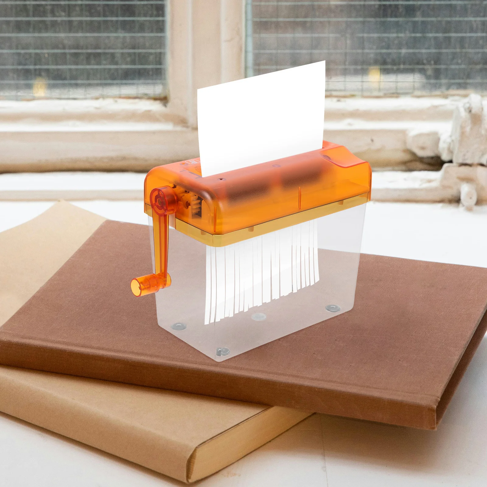 

Mini Portable Manual Paper Shredder Handheld Document Cutter for Home Office Notes Bills Photos Small Paper Shredders