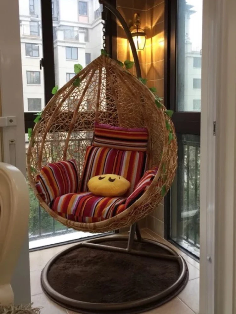 Imported Indonesian rattan hanging chair, coffee table, swing, rocking blue chair, rattan woven hanging basket, rattan chair,