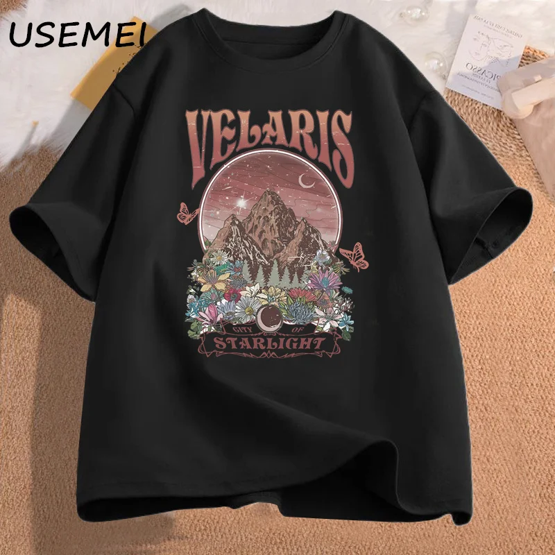 Velaris City of Starlight ACOTAR T Shirt Women Casual The Night Court T-Shirt Bookish SJM Merch Tshirts Cotton Short Sleeve Tees