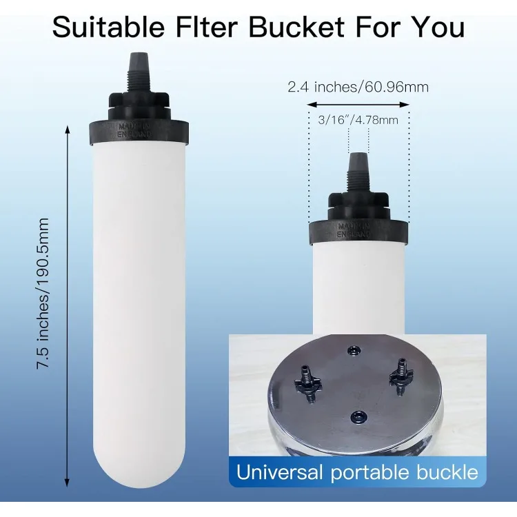 7" Keramik-Fluorid- und arsenische Reduzierelemente, Ersatzfilter, Kerzen-Aktivkohle für ProOne ®   Arbeitsplatten-Schwerkraft W