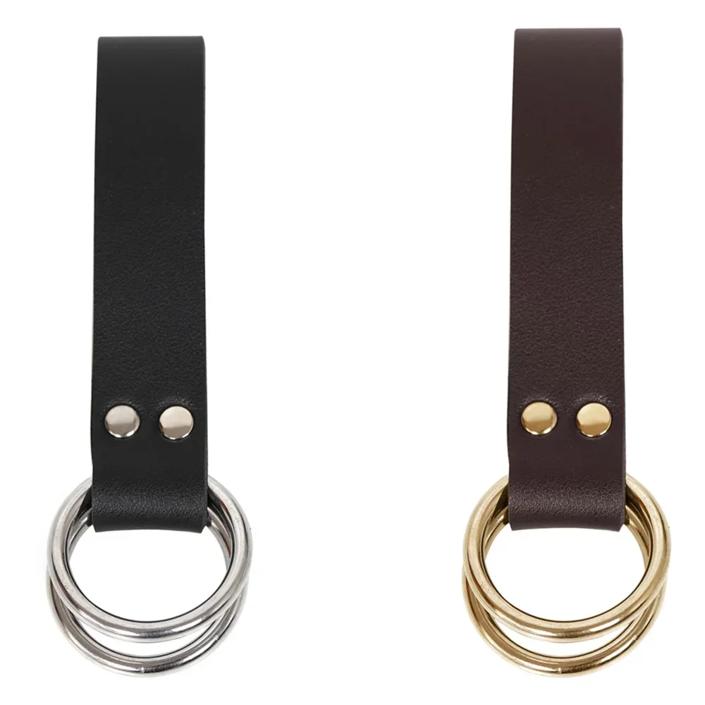 Taza vikinga para hombre y mujer, correa con gancho, anillos dobles de Metal, lazo de cuero, cinturón Medieval, falda, actuación de senderismo, accesorios para adultos