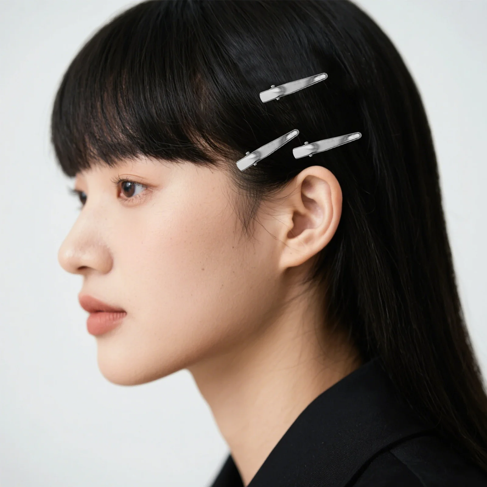 

100Pcs Duckbill Hair Clips Metal Silver No Damage Hairdressing Salon Clamps Hair Sectioning Styling Accessories