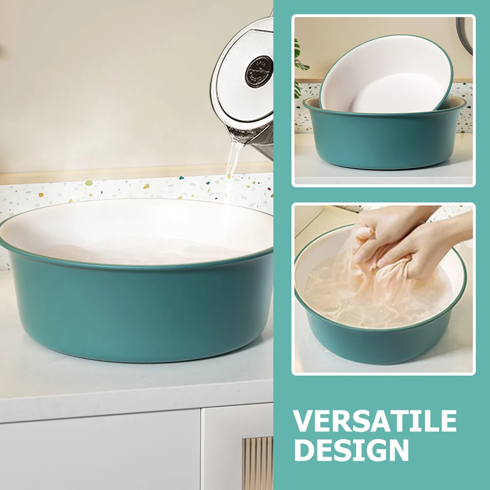 

2pcs Plastic Wash Basin Small Face Washing Bathroom Kitchen Sink Dish Storage Household Outdoor Travel Foot Soaking Laundry
