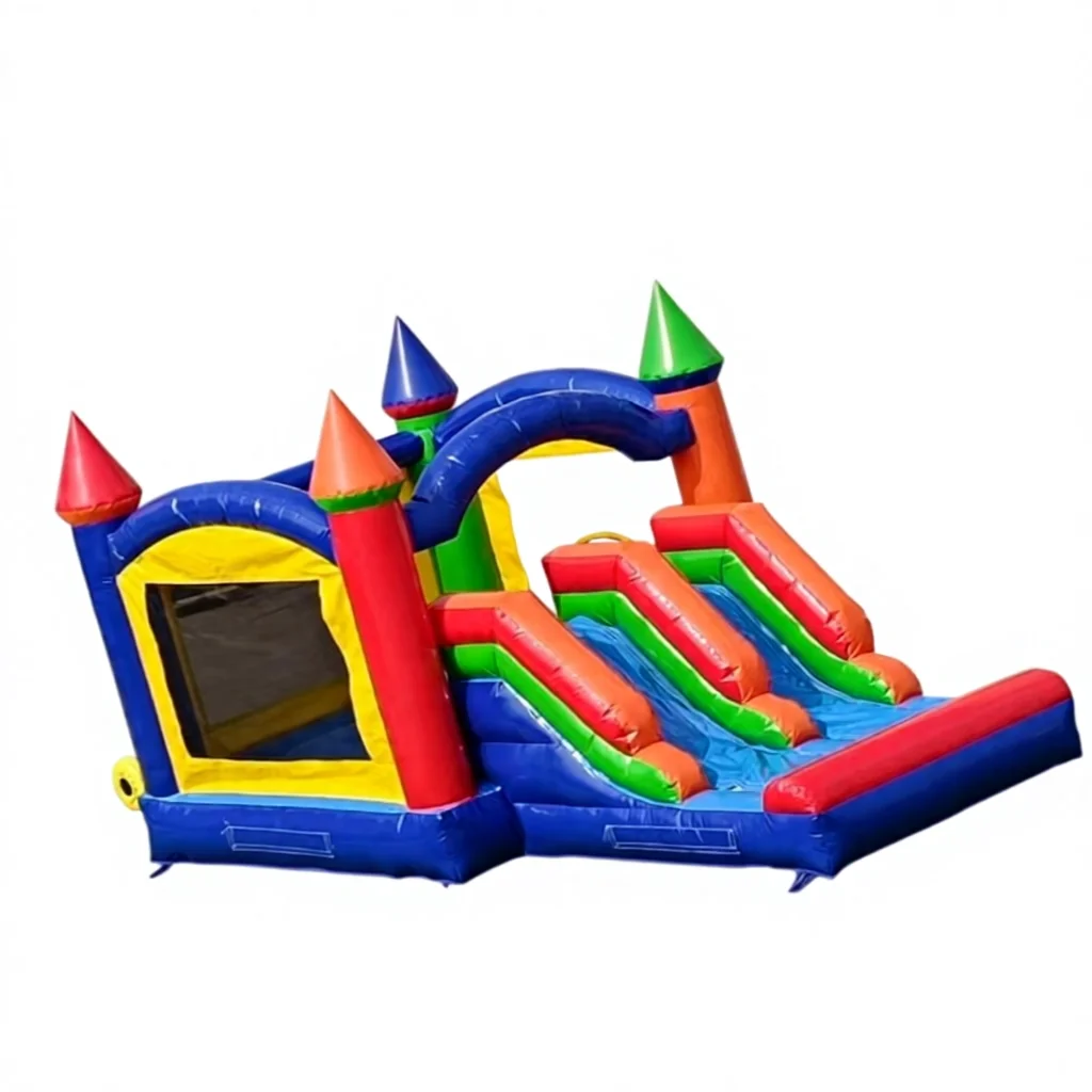 

Indoor Outdoor Inflatable Castle With Slide Double Slide Combination Inflatable Trampoline Bouncing House Princess Castlepromote