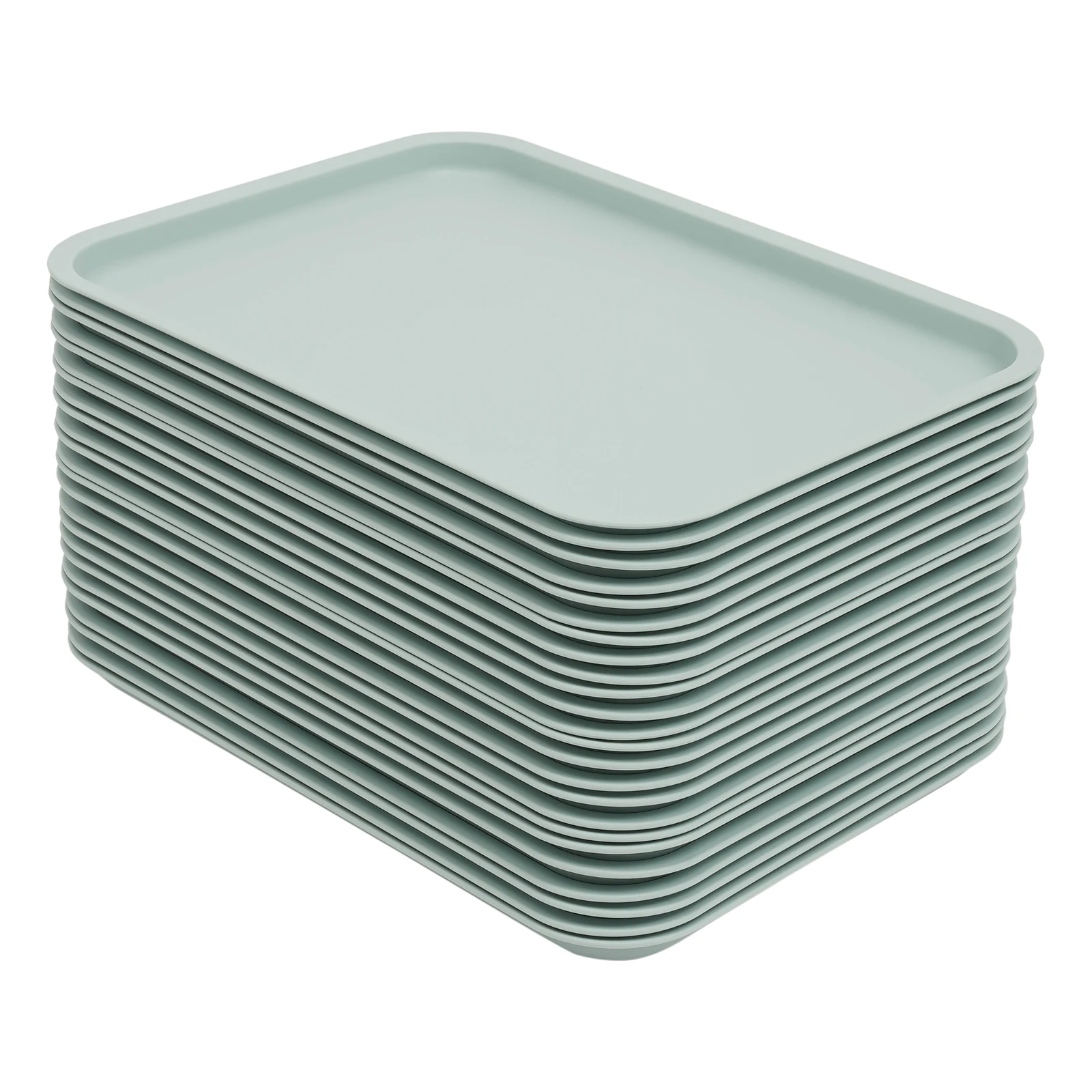 

Упаковка из 24 шт., пластиковый поднос, сервировочный поднос, нескользящий прямоугольный поднос, пластик, кухонный поднос, для ресторанов, столовых приборов, кафетерия