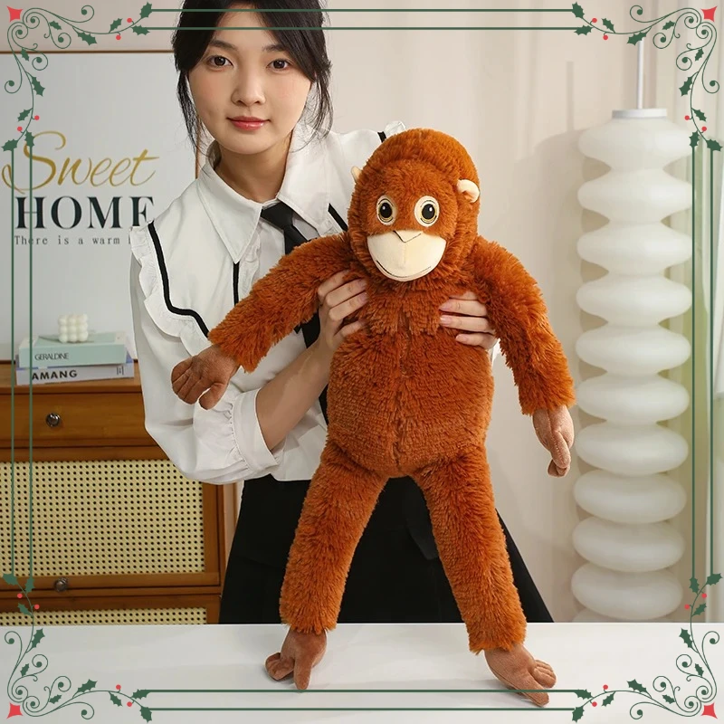 

1pc Funny Orangutan Plush Toys Super Soft Stuffed Monkey Animals Plush Toys Cute Orangutan Backpack Shouldbag Doll Creative Gift