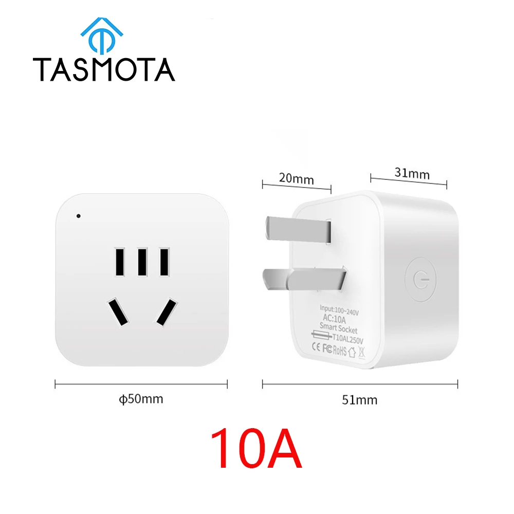 TASMOTA Smart Home preflashed WiFi Works With Home Assitant 16A US EU UK AU AC100~250V