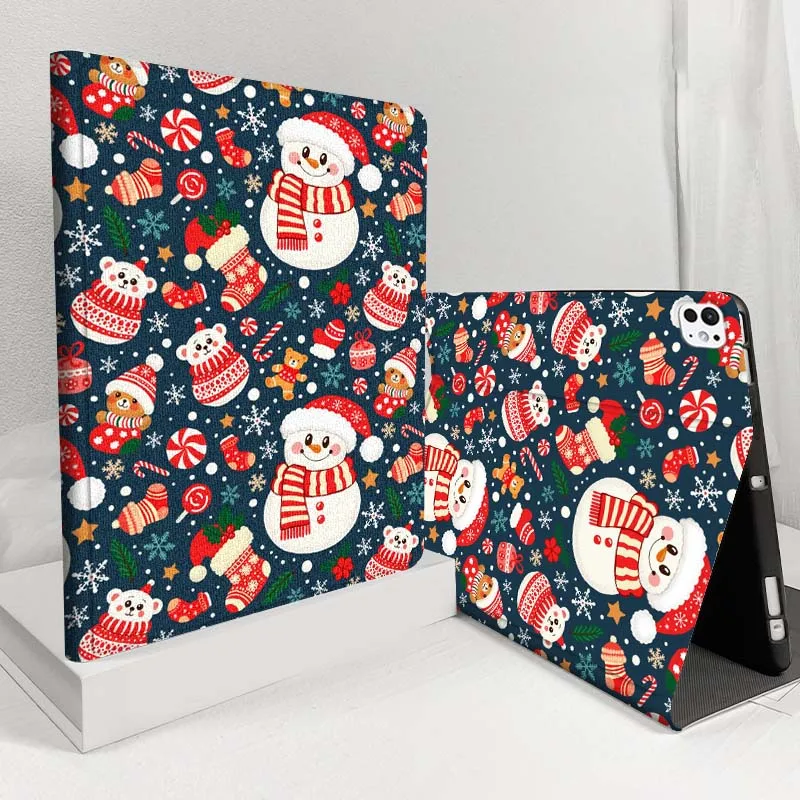 

Christmas socks tree For iPad Pro Air 5 4 3 13 11 8 7 6 5 10th 7th 6th 10.5 12.9 10.9 Tablet Case