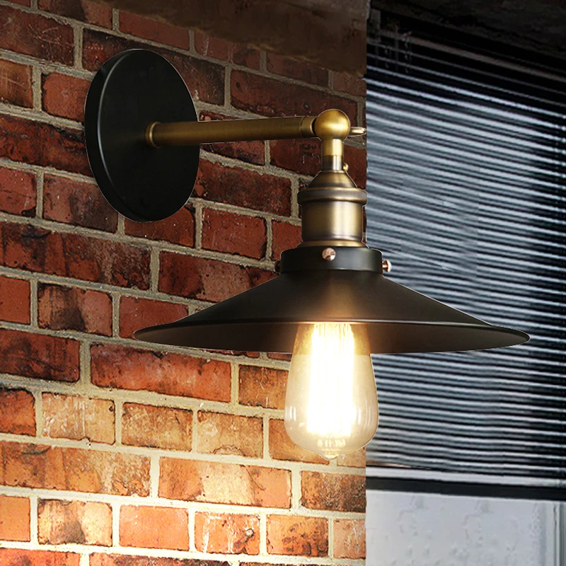 Vintage Wall Lamp With switch E27 Base Industrial AC90-260V Wall Light for Indoor Lighting Adjustable Retro Loft bedroom light