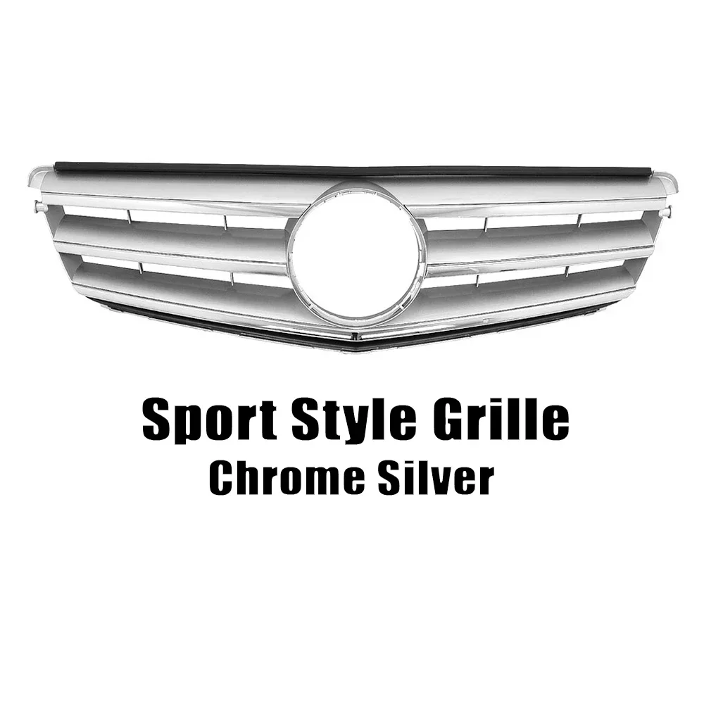 XVIP AMG Stijl Voorbumper Grille Voor Mercedes Benz C-Klasse W204 2008-2014 C180 C200 C350 S204 Glanzend Zwart GTR Stijl Grille