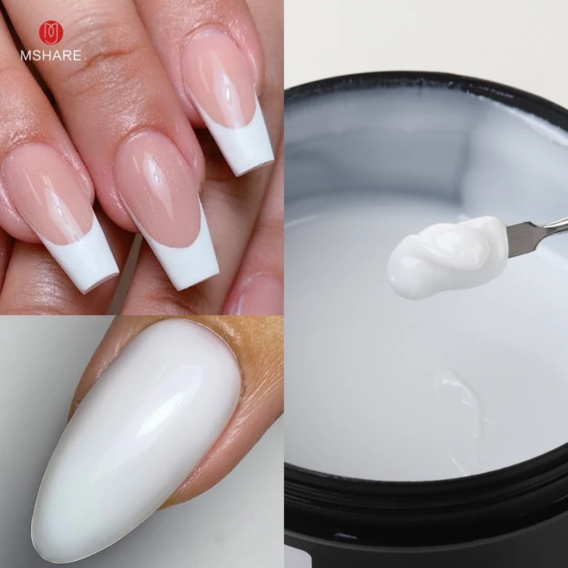 MSHARE 250g Helder Acryl Gel Harde Gel Voor Nagelverlenging Roze Naakt Wit Acrygel Hema TPO Gratis Builder Nagelgel Franse Nail Art