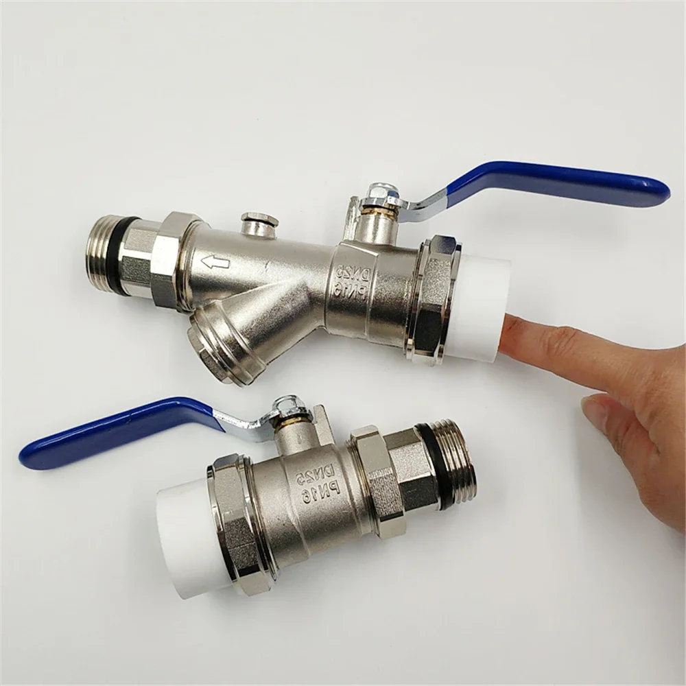 Floor Heating Sub-collector Filter Sleeve Valve PPR Inlet And Return Water Ball Valve Pure Copper Sub-collector Pressure Gauge