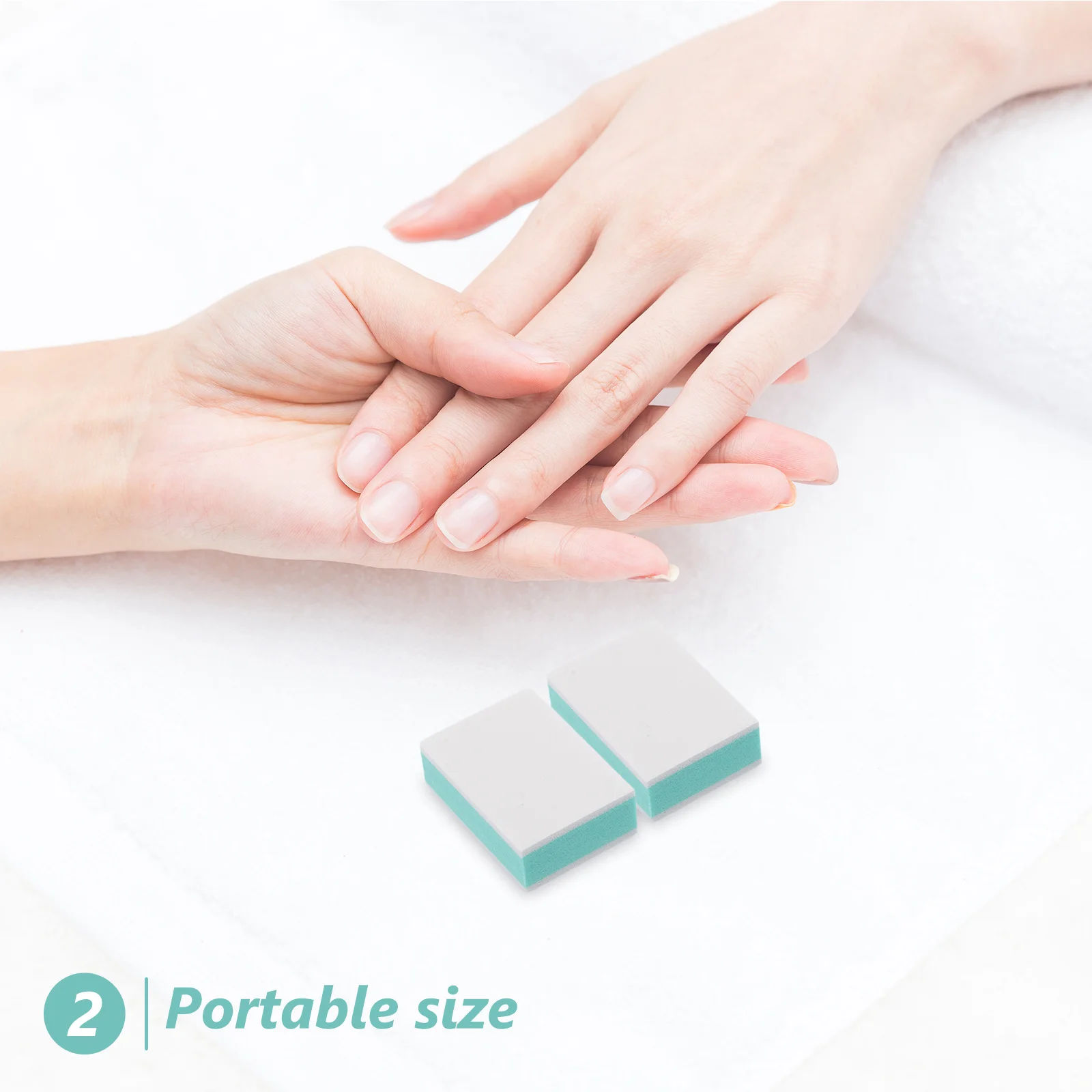 50 قطعة مخازن الأظافر كتل عازلة أظافر صغيرة عالية المرونة الإسفنج للأظافر الطبيعية أظافر تشكيل ملف البولندية مانيكير أداة #4