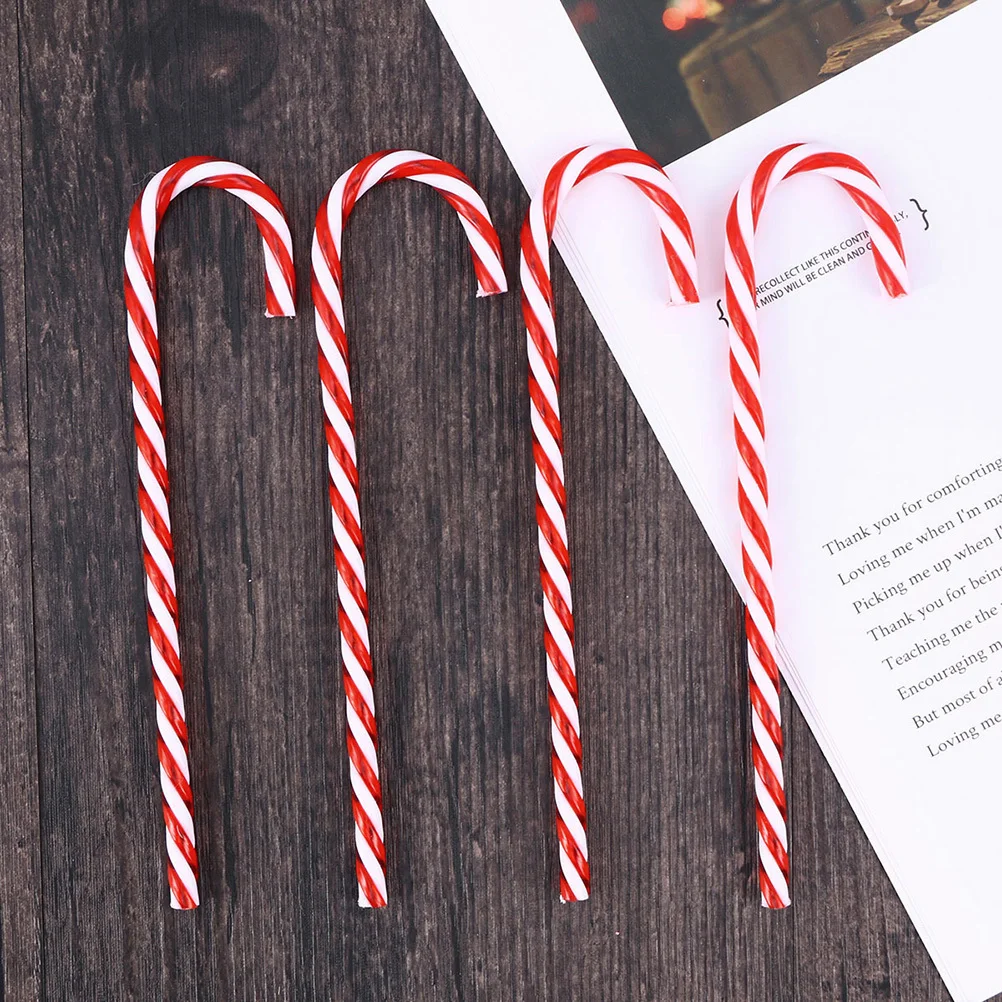 

Red White Candy Cane 24PCS Twisted Christmas Treats Holiday Decorations for Festive Sweets Colorful Xmas Tree Ornaments
