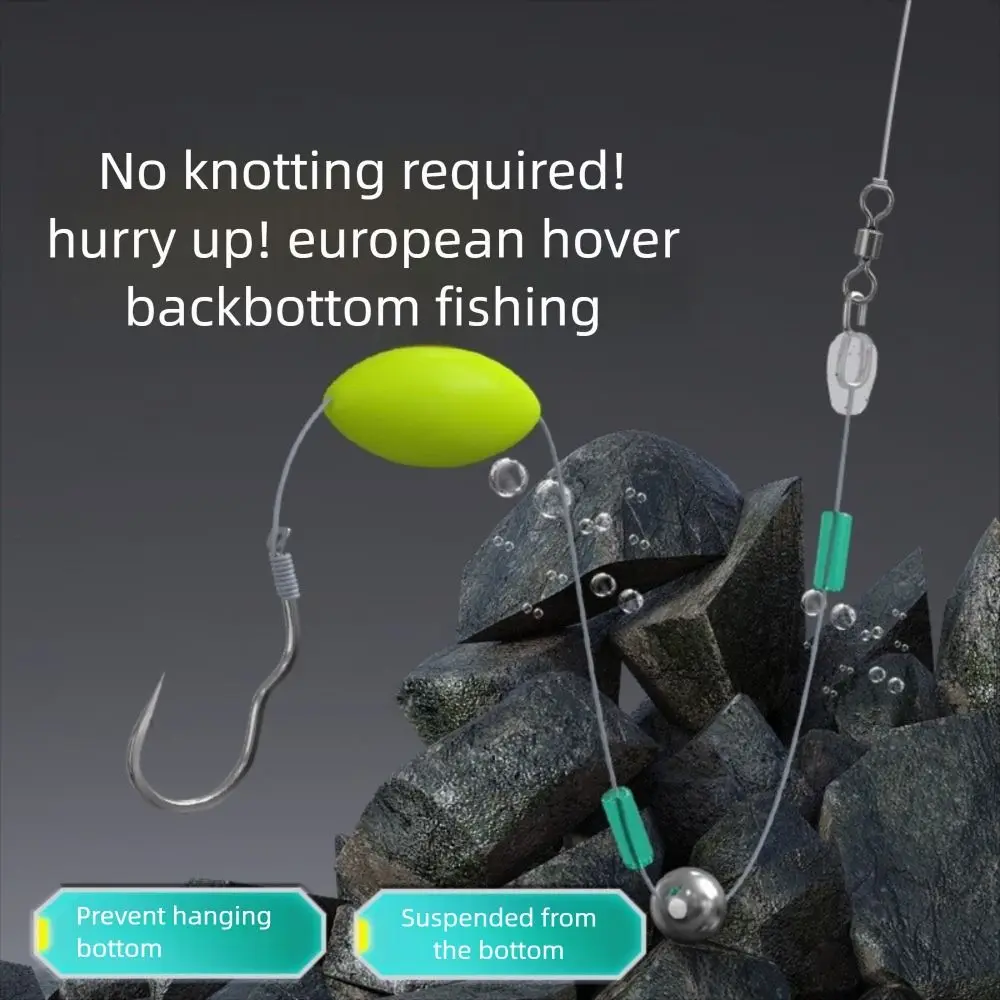 

5pcs Flip hook Fishing Hair Rigs hook Equipment Pesca Carp Fishing Hook Size 7#-14# Ready Made Carp Rigs fishing lure