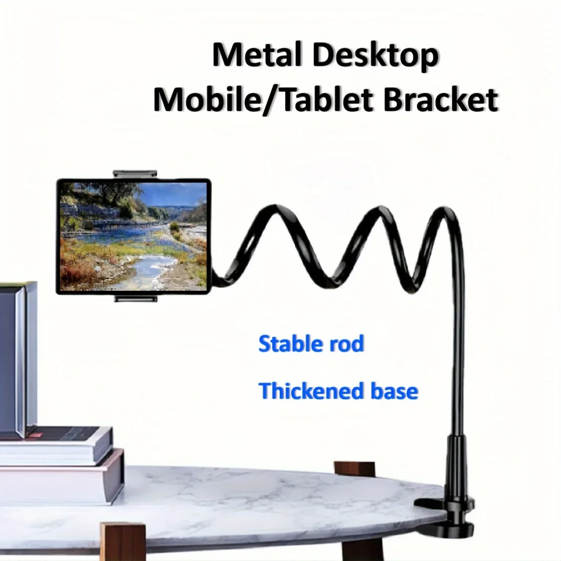 Gooseneck Tablet Mount Holder for Bed Desk Phone Holder Flexible Long Arm Clamp Tablet Stand for IPad Samsung Xiaomi Accessorie