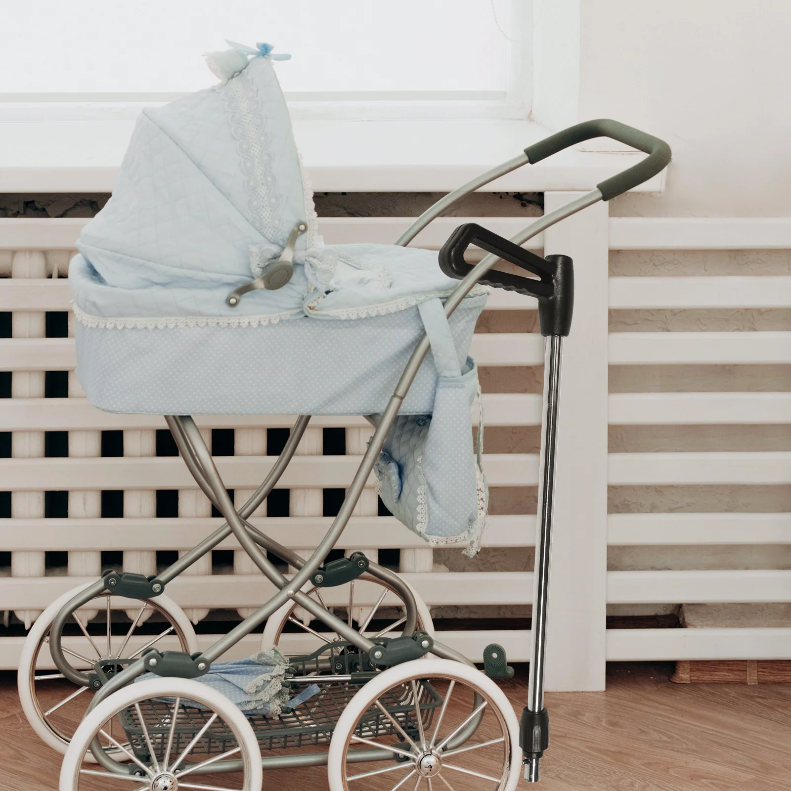 

Push Handle Replacement Stroller Handle Durable Plastic Metal Detachable Grip for Wagon Stroller Travel Cart Utility Outdoor Use