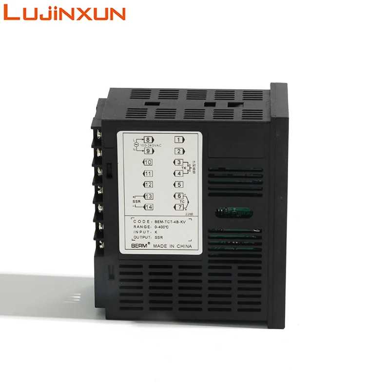 LUJINXUN controlador de temperatura con pantalla Digital inteligente, termostato integrado de temperatura y tiempo, estampado en caliente