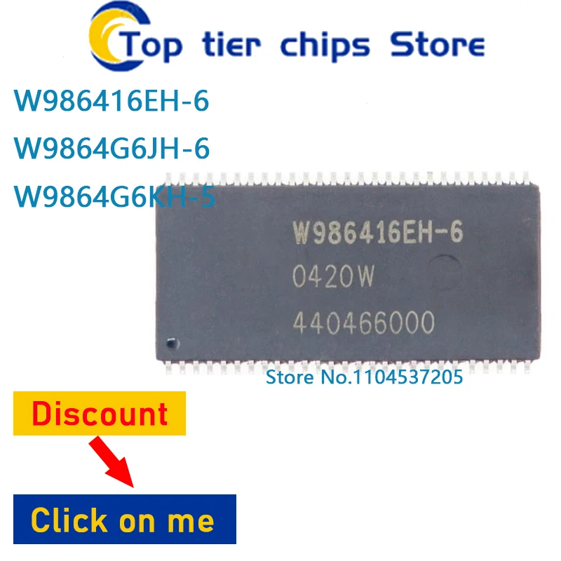 

1 шт./лот W986416EH-6 W9864G6JH-6 W9864G6KH-5 TSOP54 TSOP 100% НОВЫЙ