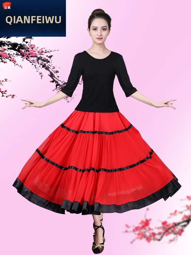 summer-square-dance-ensemble-new-model-modal-sleeveless-dancing-clothes-chiffon-long-skirt-wide-leggings-for-women-over-40