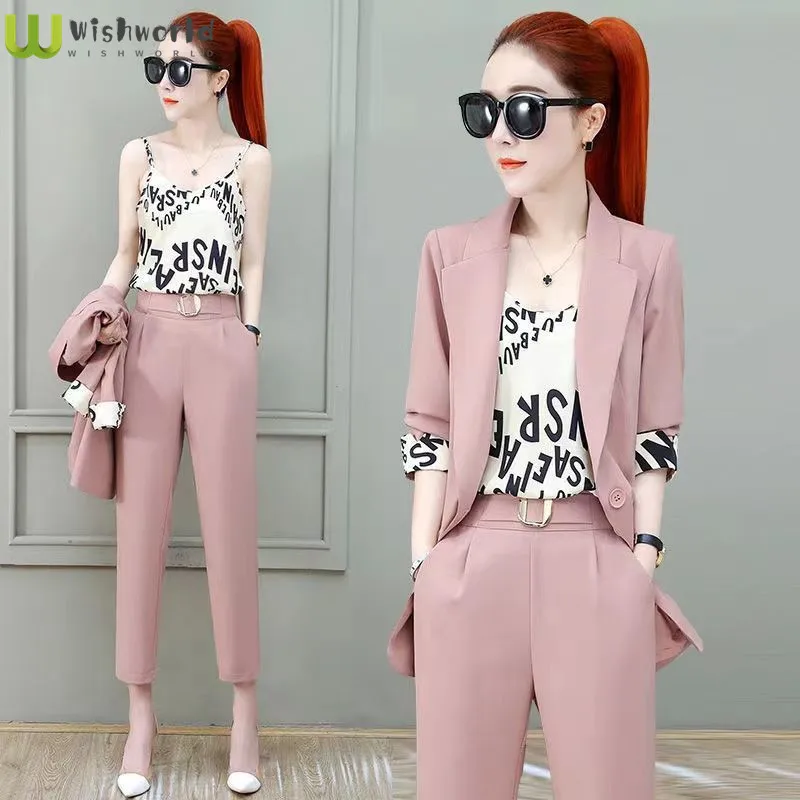 High Grade Small Suit Suit Celebrity Temperament Early Spring 2022 Professional Dress Small Suit Three Piece Women's Suit