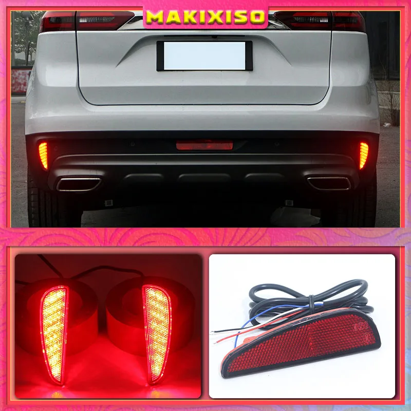 

2PCS LED Reflector For Geely Boyue 2020 Rear Bumper Tail Light Driving Lamp Turn Signal Lamp Rear fog lamp
