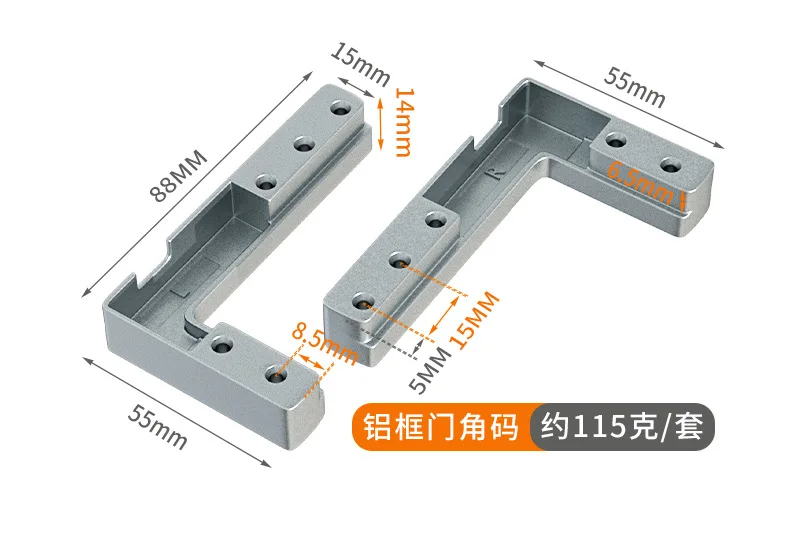 Glass Door Hinges Hydraulic Cushion Upper and Lower Hinges Adjustable Invisible Hidden Rotary Shaft Furniture Fittings Alufer