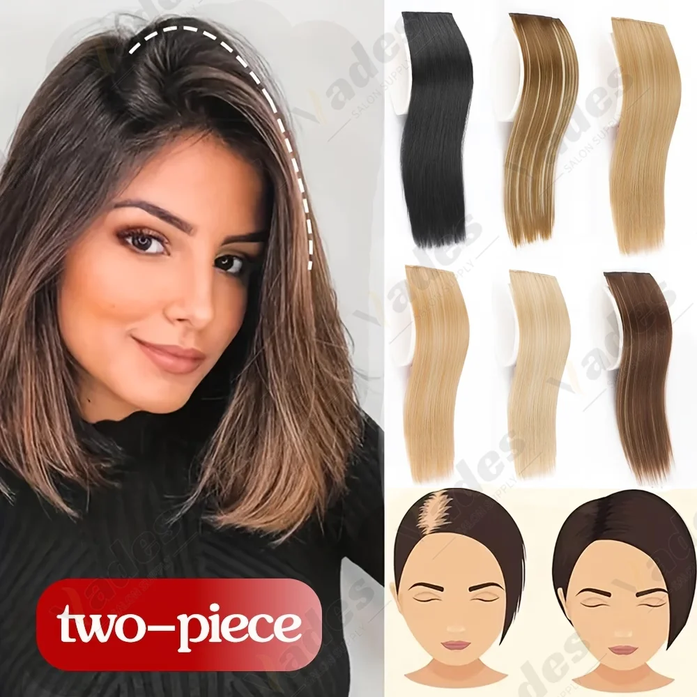 

Невидимая бесшовная накладка для волос, прямые волосы, прикорневая прядь для объема и густоты, для женщин, натуральный вид, аксессуары для волос, 2 шт.