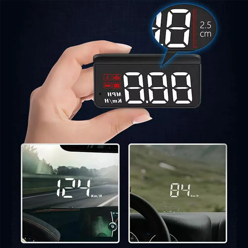 2024 New Holographic Speedometer Heads Up Display Digital Windshield Speedometer GPS Projector Electronic Display Accessori Z3X2