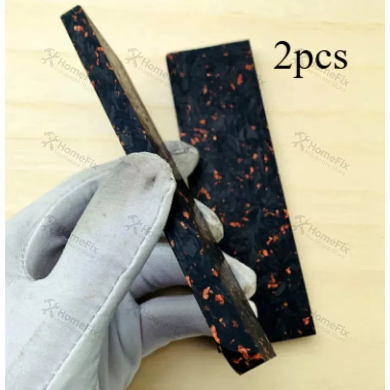 Orange Black Carbon Fiber Resin Knife Handle Scales Forging Material DIY Knife Blank Handle Slabs