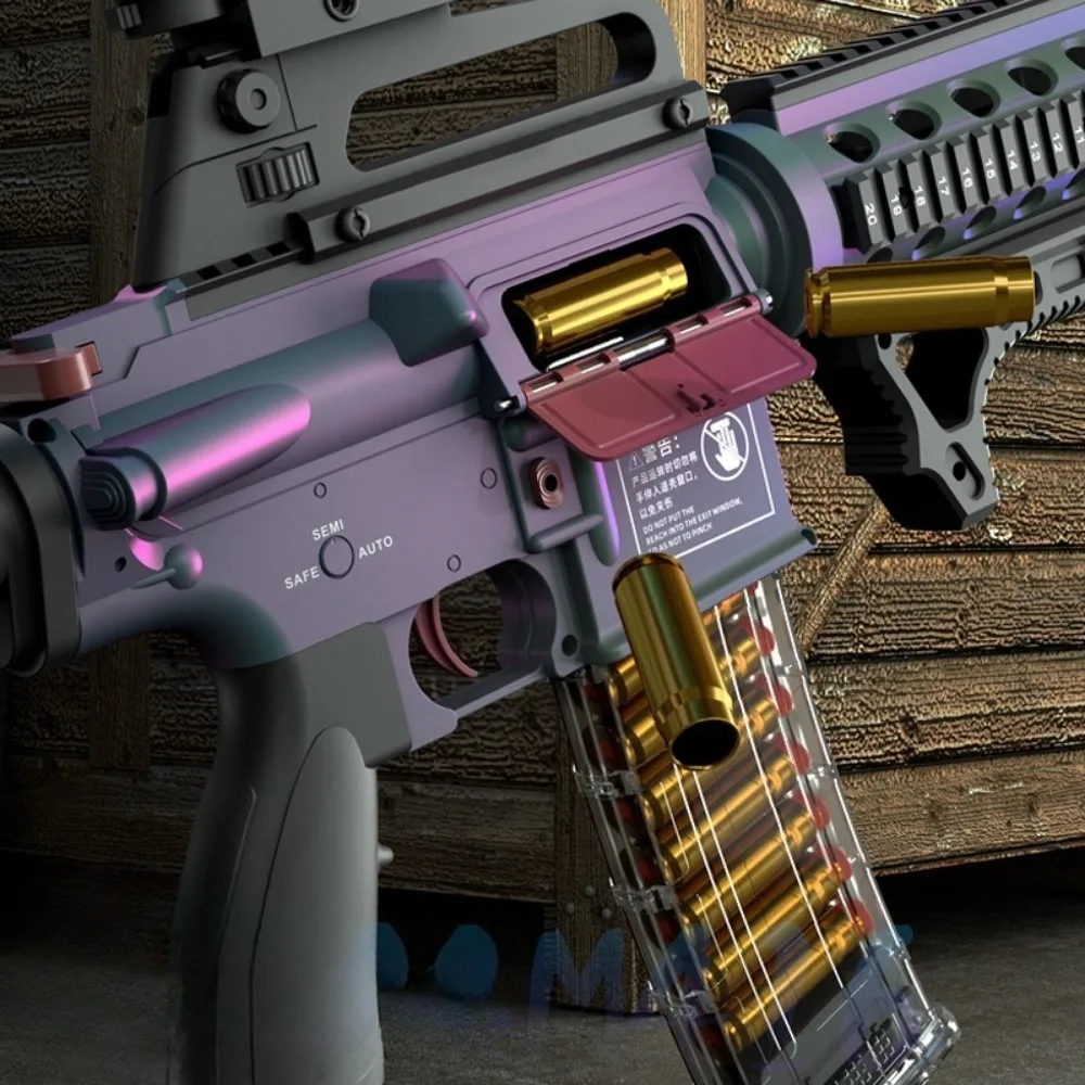 Pistolet jouet électrique M4A1/M416, coque à tir continu, pistolet à balle molle, jeu de tir en plein air, modèle de fusil d'assaut, cadeau de noël