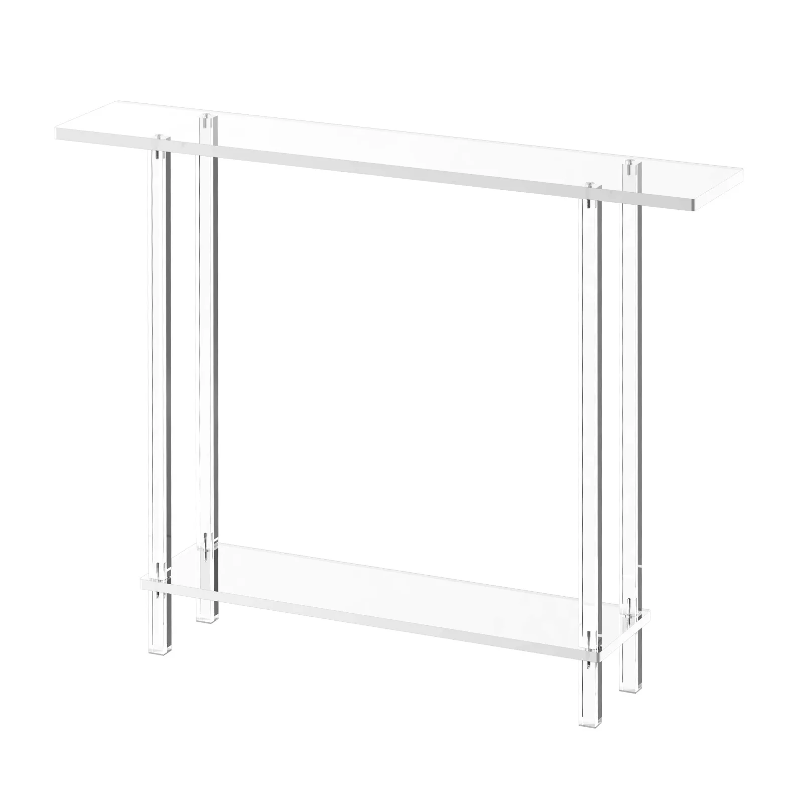 

Spot acrylic long porch table light luxury against the wall new Chinese transparent shelf entry porch table super narrow