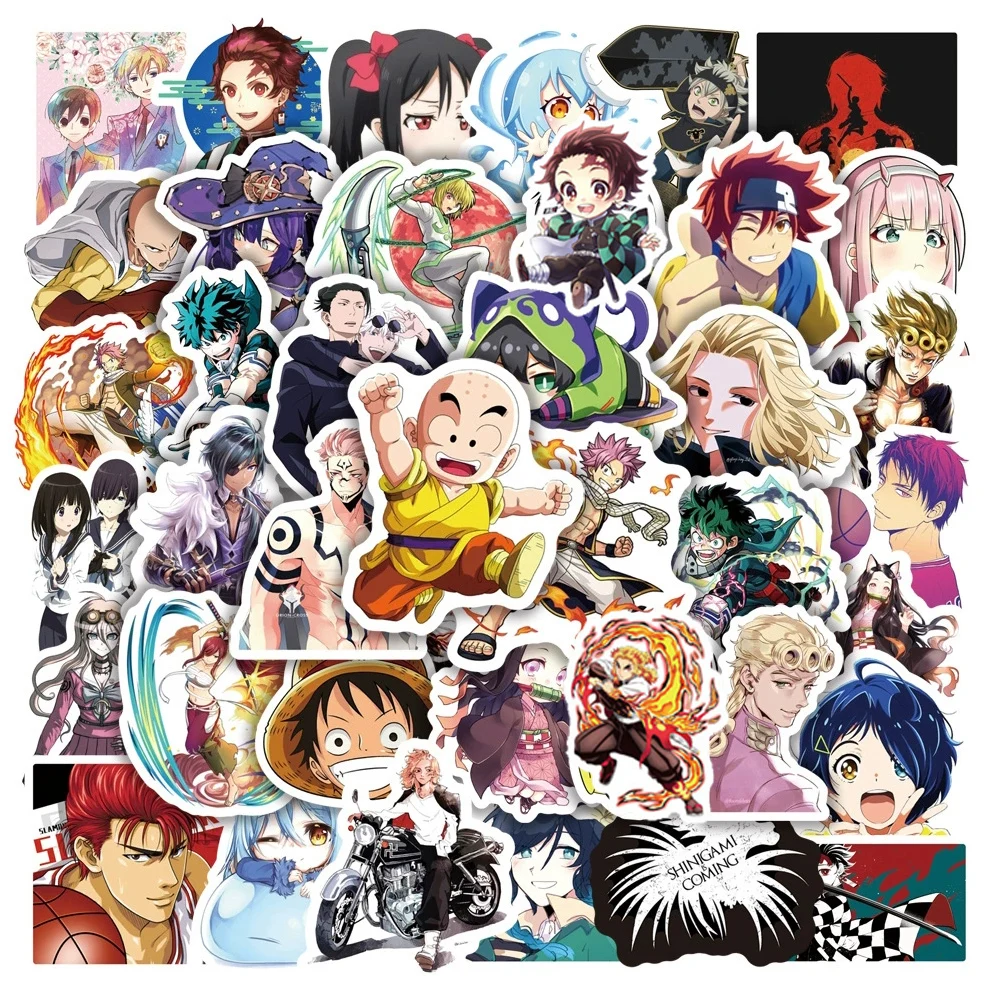 

10/30/50/100pcs Japanese Classic Mix Anime Stickers Waterproof Graffiti Skateboard Guitar Helmet Laptop Cool Cartoon Sticker Toy