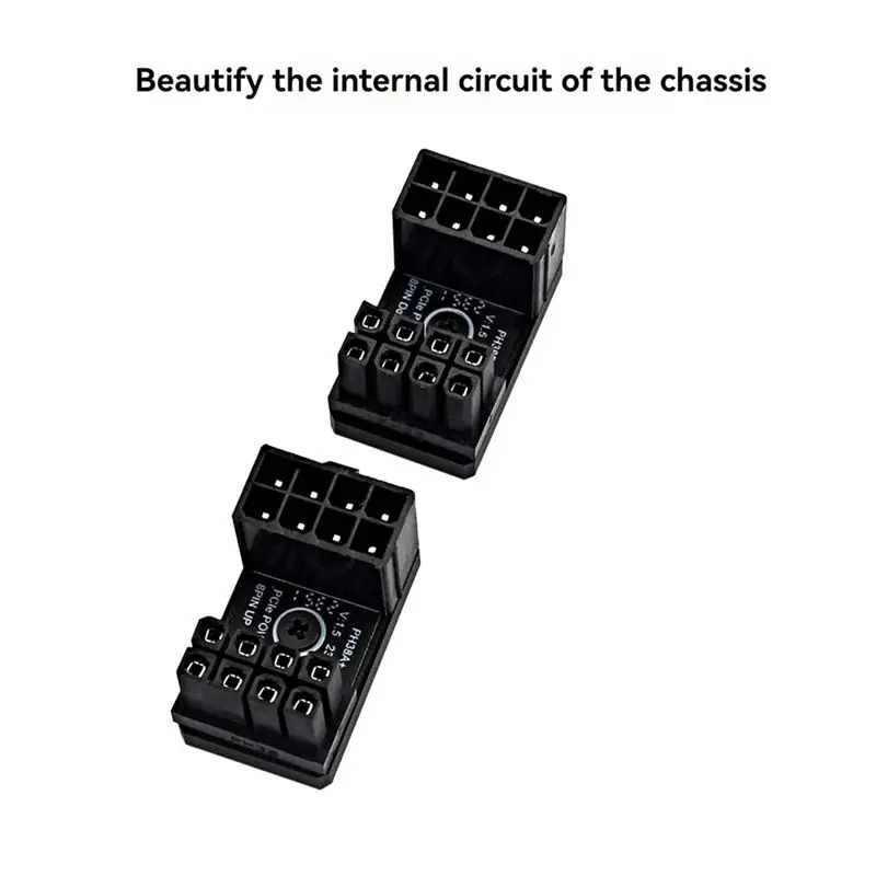 B76B for Graphics Card Power Supply Adapter 8 Pin GPU PSU Steering Connector PCI-E Rotating Wiring Artifact PH38A+ Black