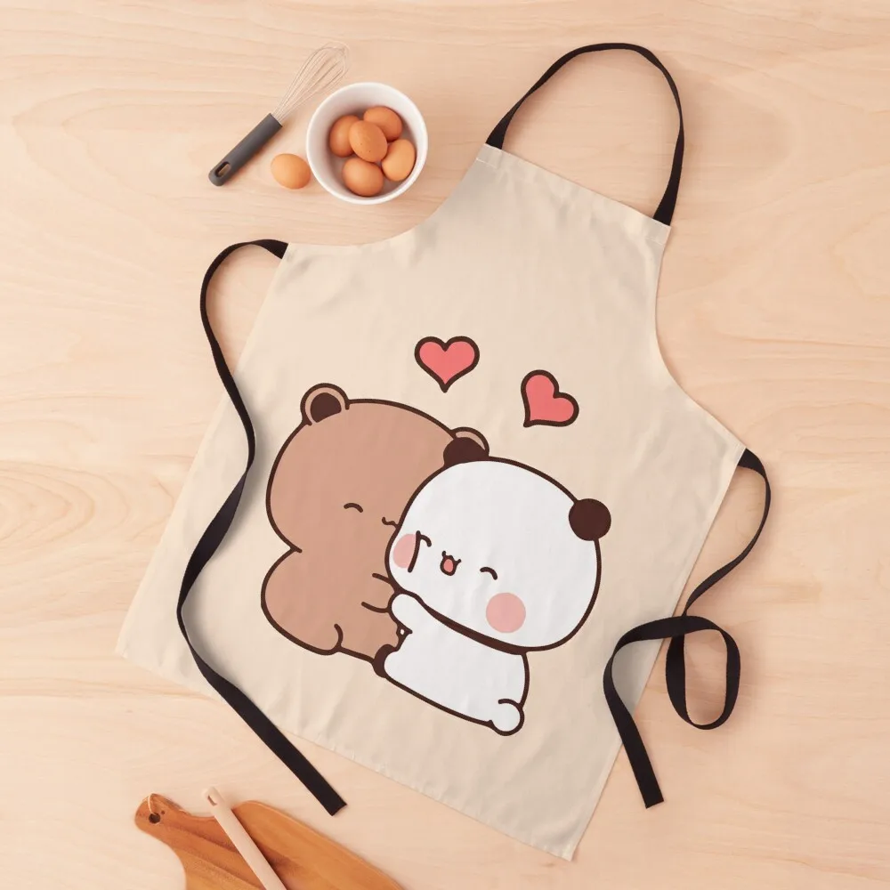 

UWU PANDA BEAR LOVE HUG, Bubu and Dudu Apron Kitchen Apron Man Chef Uniform Women Women'S Dress