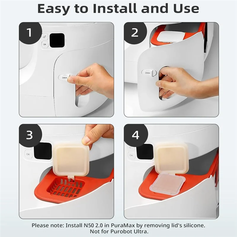 N50 Cat Odor Removers For Puramax Self-Cleaning Cat Litter Box Cat Toilet Odor Control Pet Deodorant Cubes 6PCS