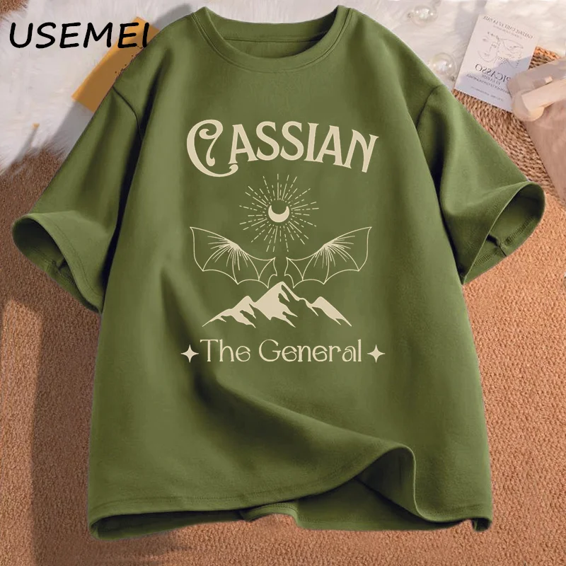 Cassian ACOTAR T Shirt Cotton Short Sleeve Illyrian Bat Boys Bookish Tshirt SJM Bookish Merch Grpahic T Shirts Vintage Clothing