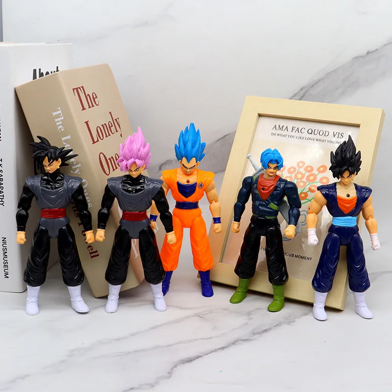 4Styles 5Pcs/Set New Anime Dragon Ball Son Goku Joint Moveable Black Hair Action Gk Statue Figurine Collectible Model Doll Toy