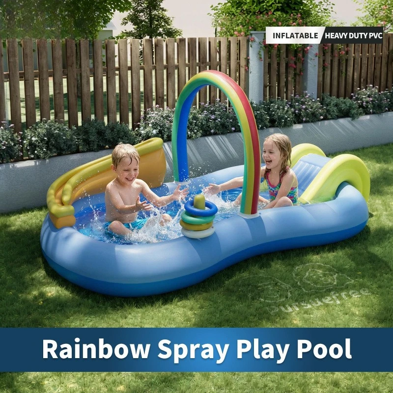Multifunctional game pool, home outdoor water spray entertainment thickened and enlarged inflatable swimming pool