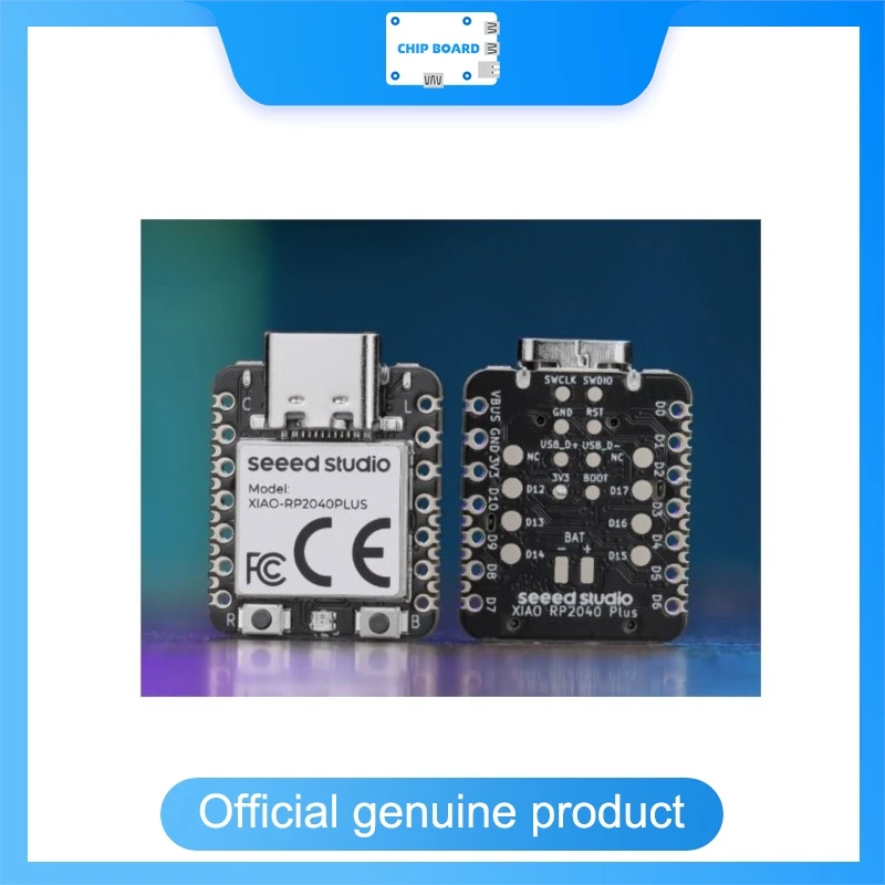 SeeedStudio XIAO RP2040 Plus Raspberry Pi RP2040 Dual Core ARM Board, 15 GPIO, Li-ion Battery Management, IoT Dev Kit