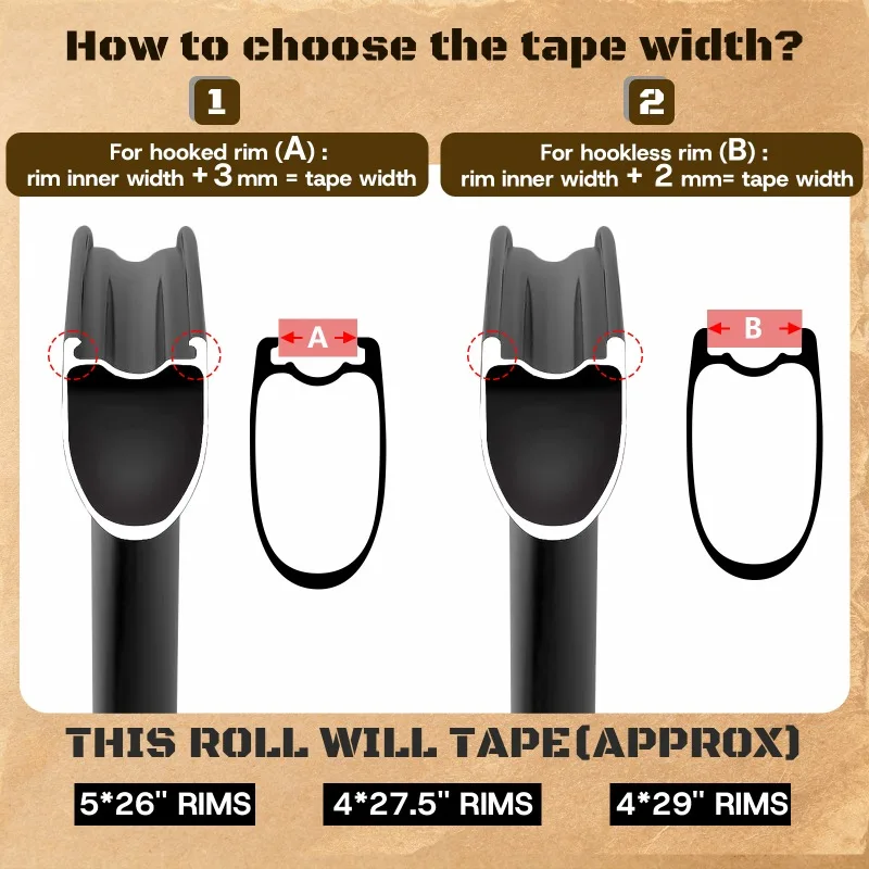 RACEDUEL 25mm Tubeless Rim Tape 27mm 10M High Adhesive Professional Bicycle Rim Strip for MTB Road